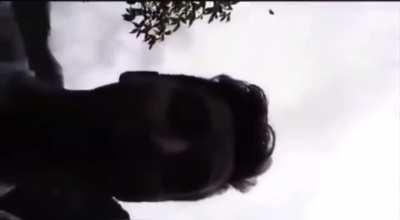 Filming too close to a train