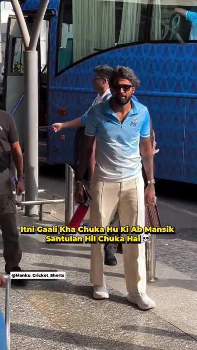 Hardik after finishing mi 