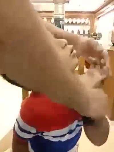 Boy get's his ear pierced