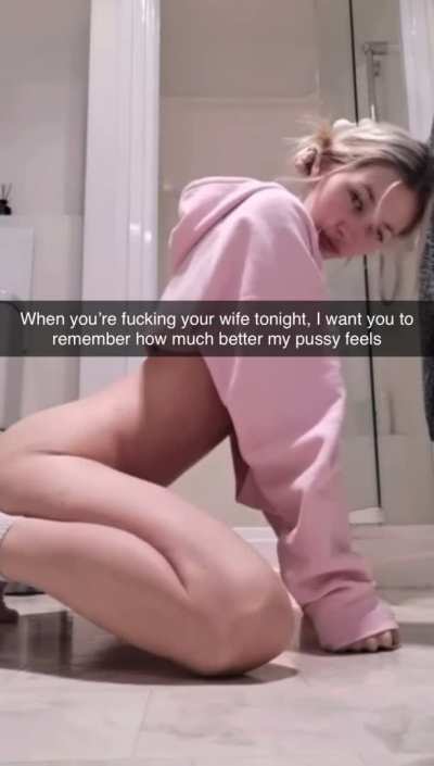 When you started fucking the babysitter behind your wife’s back, she sent you snaps like these whenever she wanted more