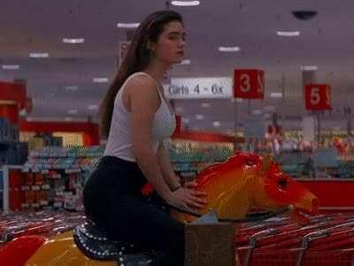 Jennifer Connelly riding in Career Opportunities