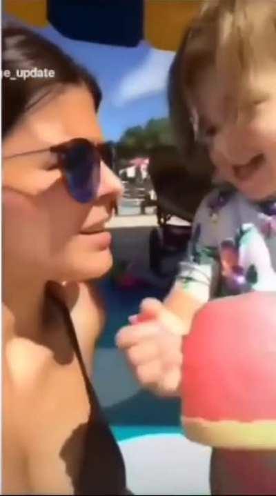 She's helping her mom to grow