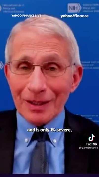 Lord Fauci now says that 10% of 50 is less than 1% of 500 and if you disagree, you are a fascist not just attacking our lord Fauci, but THE Science™ itself.