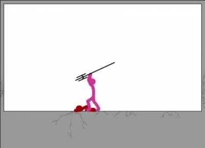 Luffy vs. Katakuri Fight but as stick figures