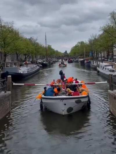 Not sitting down going under a barrier.