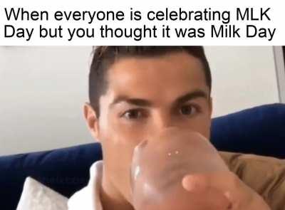 Ronaldo loves milk