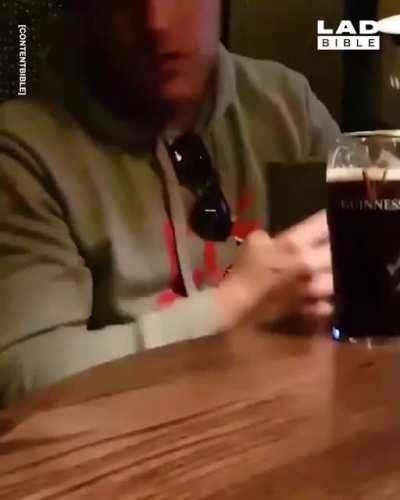mistook his phone for a pint