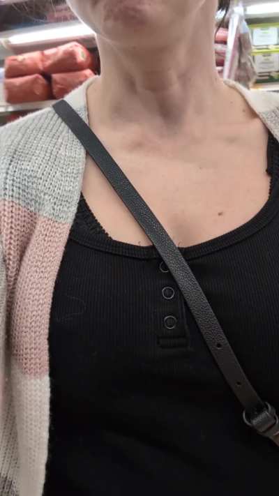 Big clear buttplug at the grocery, no underwear. You think you can match my crazy