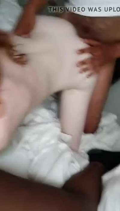 Redhead cutie BBC Spitroast Threesome