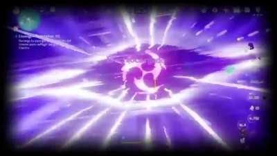 Elemental burst with a cool extra detail from a glitch