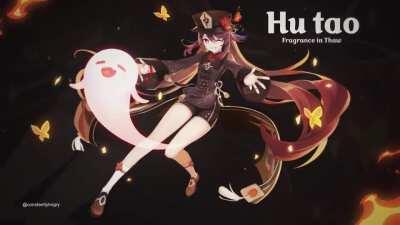 Selfmade Hu Tao animation inspired by the mihoyo character introduction videos, can’t wait to play her!! (Program: After Effects, took roughly 12hrs)