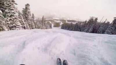 Ski fast, take chances, safety third.