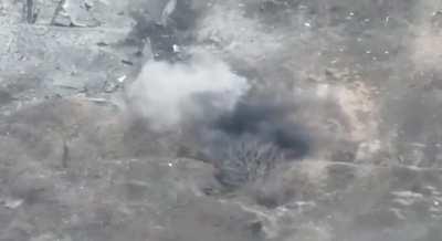 Artillery strike on ruzzians