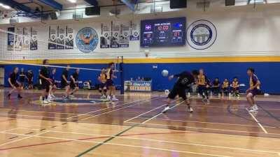 Absolutely ate that ball