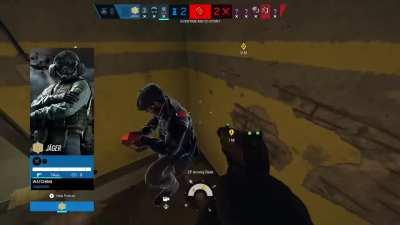 Jager can't aim, even with his knife