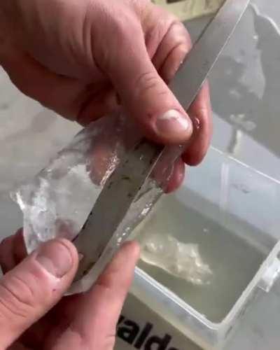 For the cost of that material, you could buy several knives that don't have shitty handles....