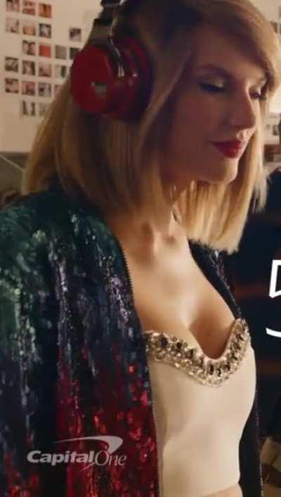 About to burst out of her top