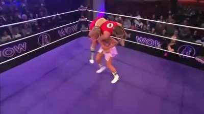 Coach Campanelli fireman carried by Kandi Krush