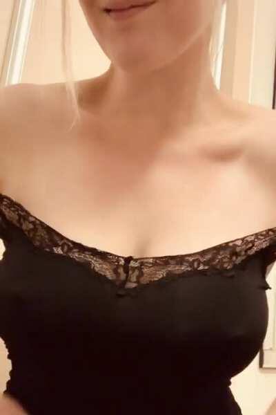 Cheeky Saturday night boob drop...