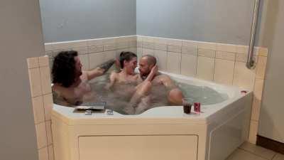 Second hotwife experience, first time kissing a man other than my husband since we got married! What a rush..