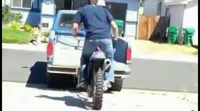 Trying to put a bike on the back of a pickup
