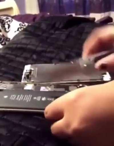 To see the inside of a lithium-ion battery.