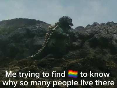 Little Godzilla meme