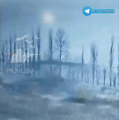 Russian soldier shelled by Russian artillery after surrendering near Cherkasskoe Porechnoe, Kursk Oblast. January 2025