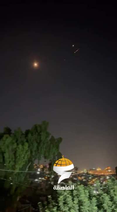 Spectators cheering when Iranian missiles passed over the Al-Aqsa.
