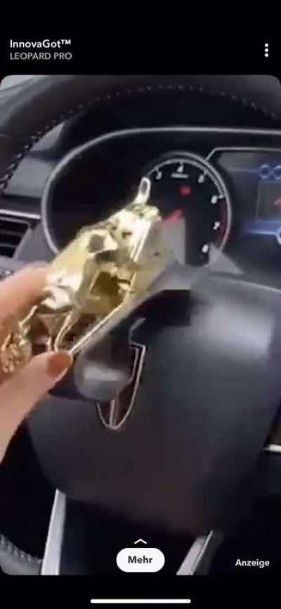 Putting a phone on the airbag. Smart.