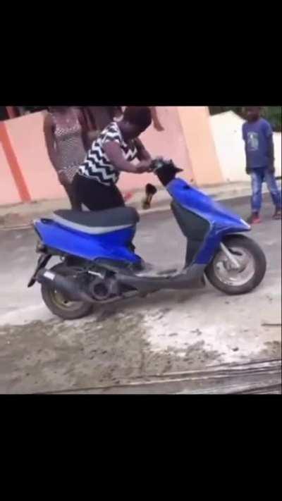 to ride the scooter.
