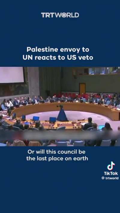 Palestine envoy to the UN Majed Bamya sears the UN Security Council, calling out the hypocrisies of international law after the US vetoes the ceasefire resolution for the fourth time.