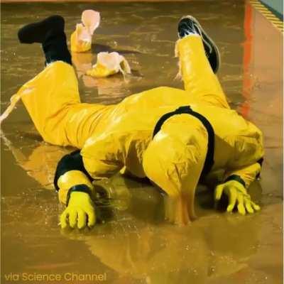 Humans attempting to Escape from Giant Glue Trap!