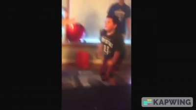 Supersized foul-mouthed 7 year old attacks his whole family