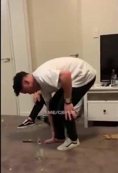 Look guys! I’m gonna rebound this ‘VERY SHARP OBJECT’ off my foot with out shoes!