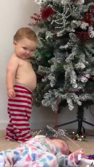 Toddler Gives Creepy Smile When Mom Calls Him......