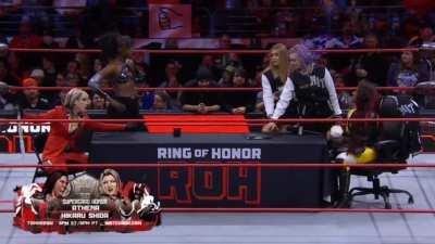 A contract signing for the ROH Women's World Championship match at Supercard Of Honor between Athena & Hikaru Shida turns into chaos!