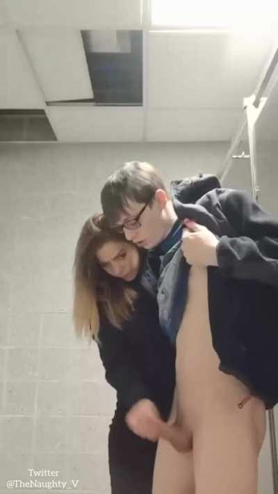 He Busted All Over The Bathroom Floor 😍