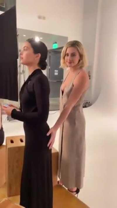 Lili Reinhart enjoying Camila Mendes