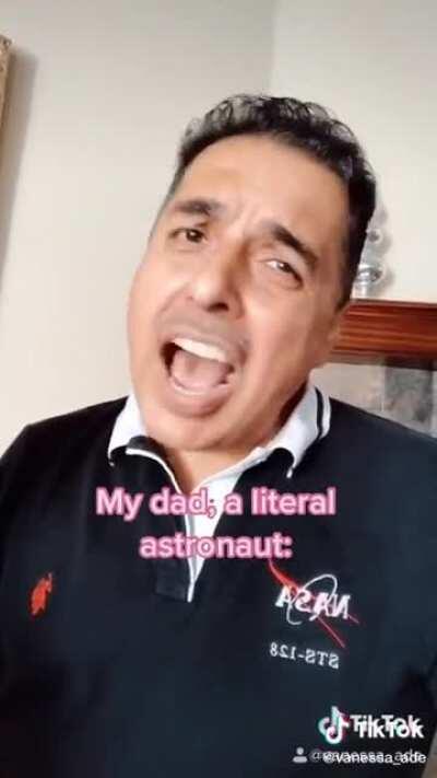 The OG caption said “All jokes, my dad is very proud of me” :) Her dad is NASA astronaut Jose Hernandez!