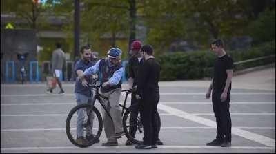 Can you help me get on the bike?