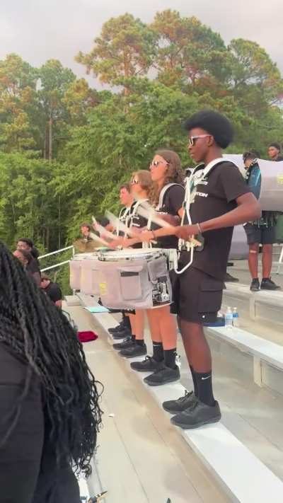 (sic) played by my school’s Drumline!