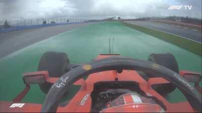 Turkish Grand Prix 2020 - Charles Leclerc last lap lockup and reaction