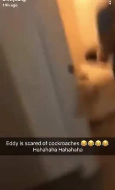 Eddy’s love for cockroaches <3 (old snap found on Weibo)
