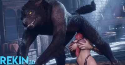 Ivy X Werewolf Titfuck [Rekin3D]