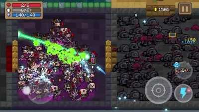 Fighting through hordes of enemies