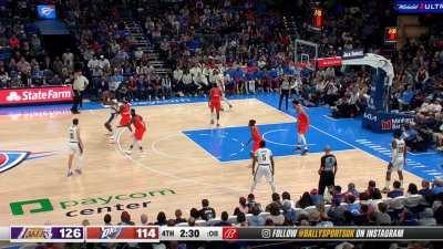 [Highlight] LeBron jab steps to get to 40 points on a perfect 5/5 from three