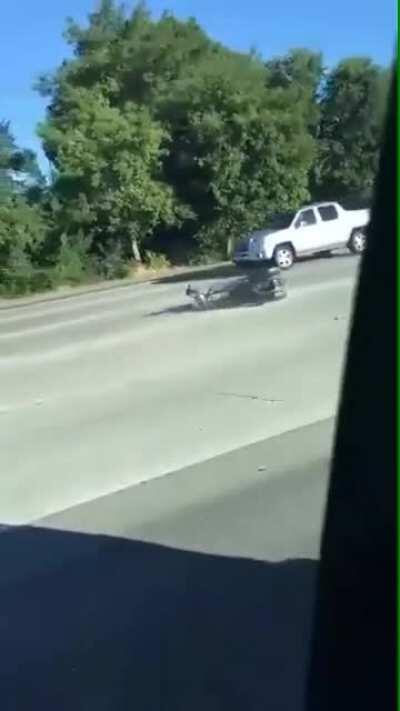 Dressed for a ride but not the slide