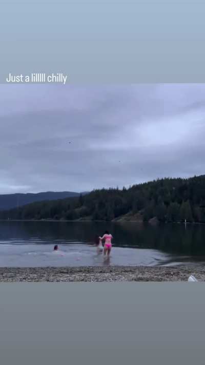 Going for a swim (Hannah is in the middle)