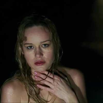 Wet Brie Larson with a nipple visible